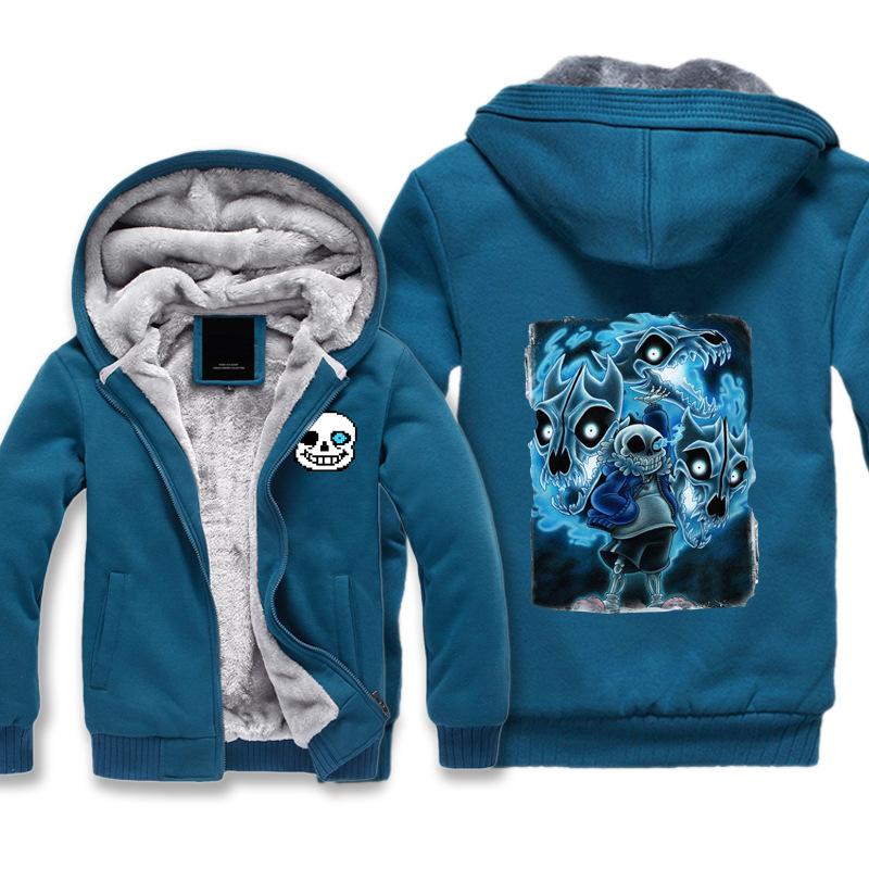 Undertale Jackets - Solid Color Undertale Dragon Spirit Super Cool Fleece Jacket