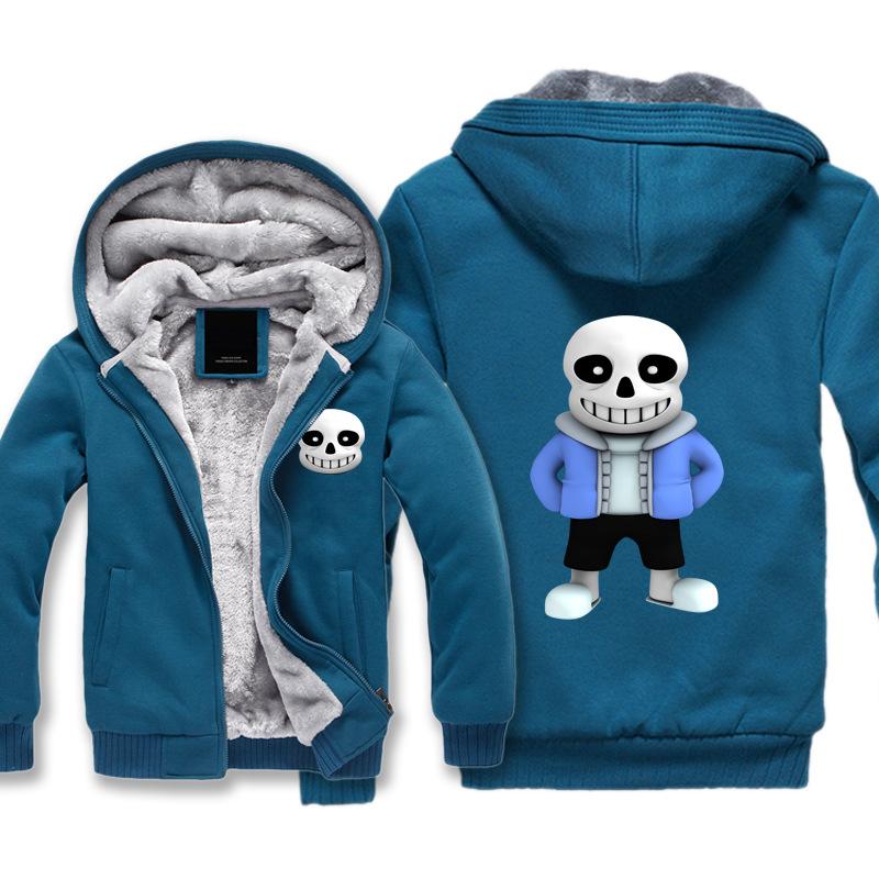 Undertale Jackets - Solid Color Undertale Game LOGO Super Cool Fleece Jacket