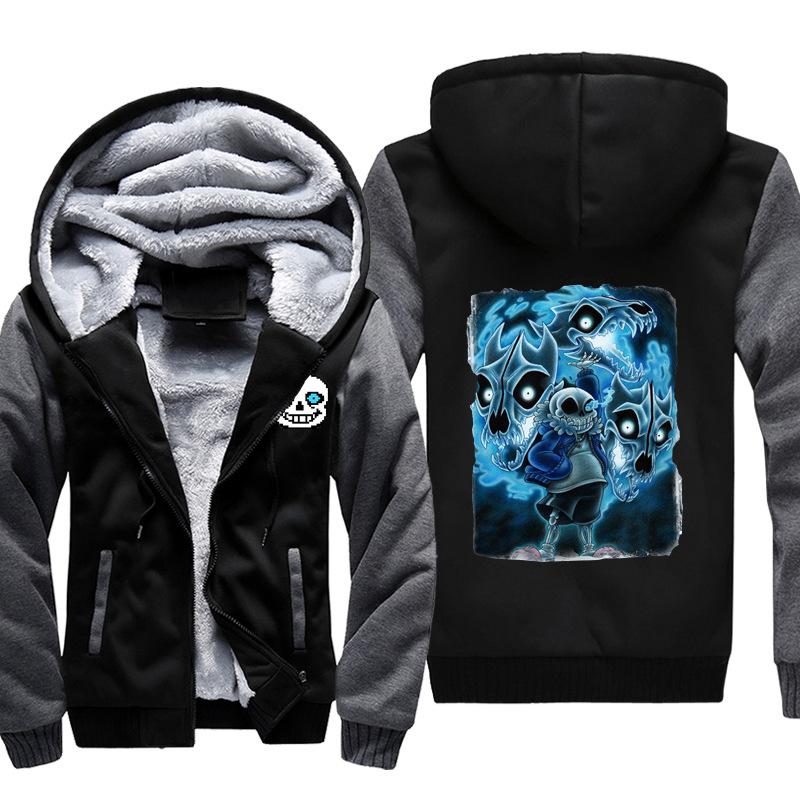 Undertale Jackets - Solid Color Undertale Dragon Spirit Super Cool Fleece Jacket