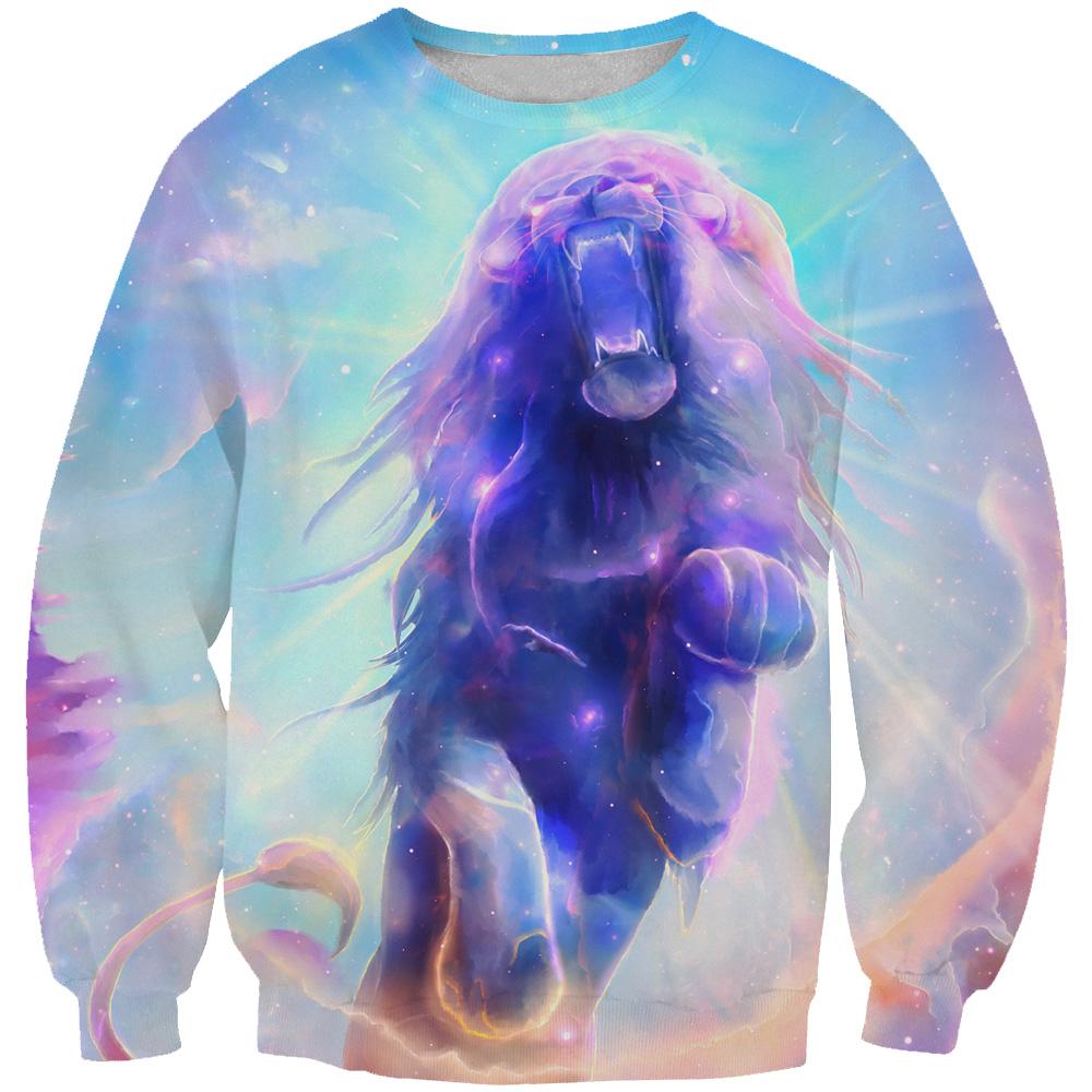 Galaxy Lion Hoodies - Lion Pullover Hoodie