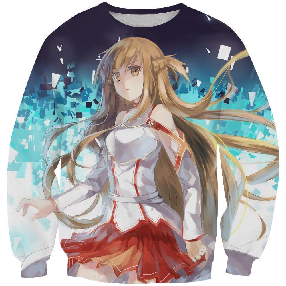 Sword Art Online  Yuuki Asuna Hoodies - Pullover Long Hairstyle Hoodie