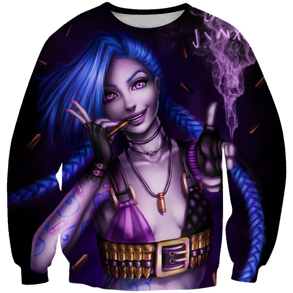 League of Legends Jinx Hoodie - Pullover Sexy Jinx Black Hoodie