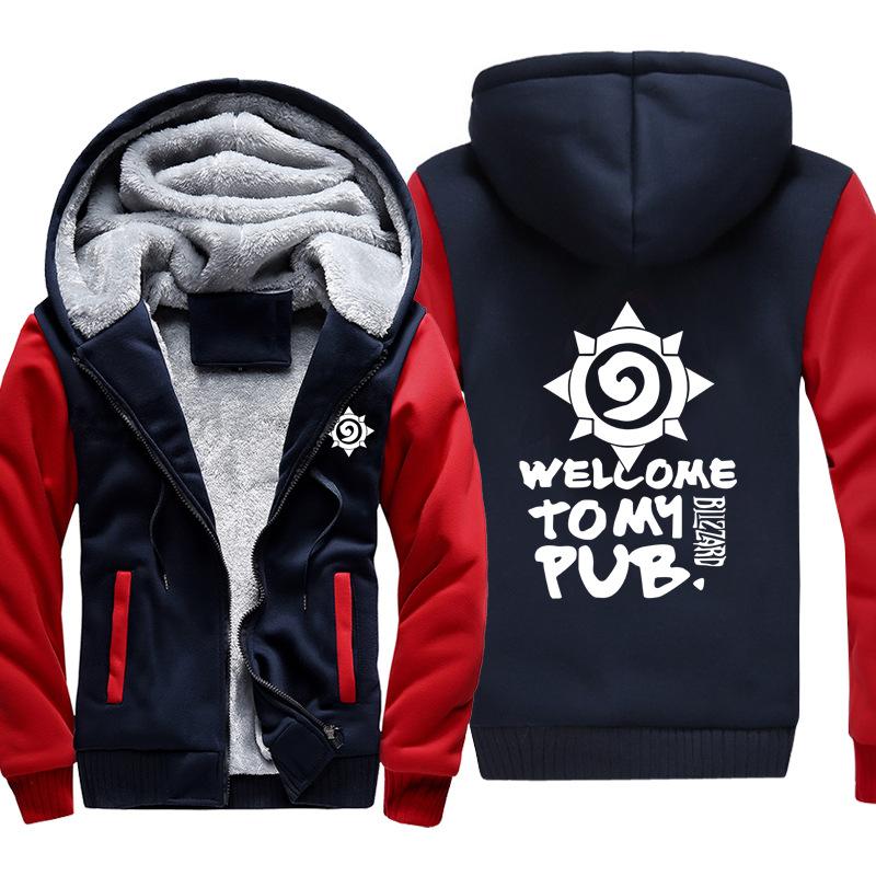 Hearthstone Jackets - Solid Color Hearthstone PUB White Logo Super Cool Fleece Jacket