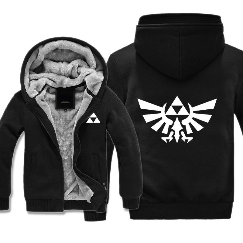 ZELDA Jackets - Solid Color ZELDA Link Logo Super Cool Fleece Jacket