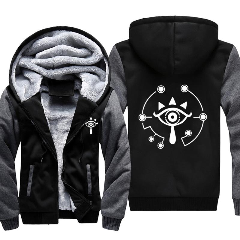 ZELDA Jackets - Solid Color ZELDA Game Icon Eye of The Truth Super Cool Fleece Jacket