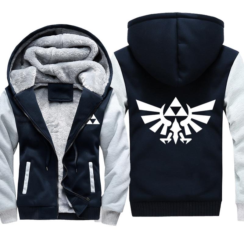 ZELDA Jackets - Solid Color ZELDA Link Logo Super Cool Fleece Jacket