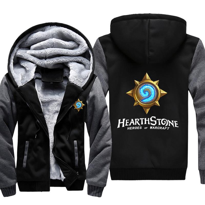 Hearthstone Jackets - Solid Color Hearthstone Game Logo Icon Blue Super Cool Fleece Jacket