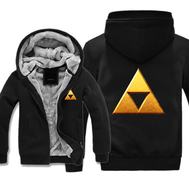 ZELDA Jackets - Solid Color ZELDA Golden Triangle Super Cool Fleece Jacket