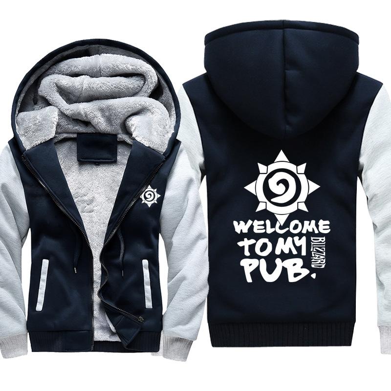 Hearthstone Jackets - Solid Color Hearthstone PUB White Logo Super Cool Fleece Jacket