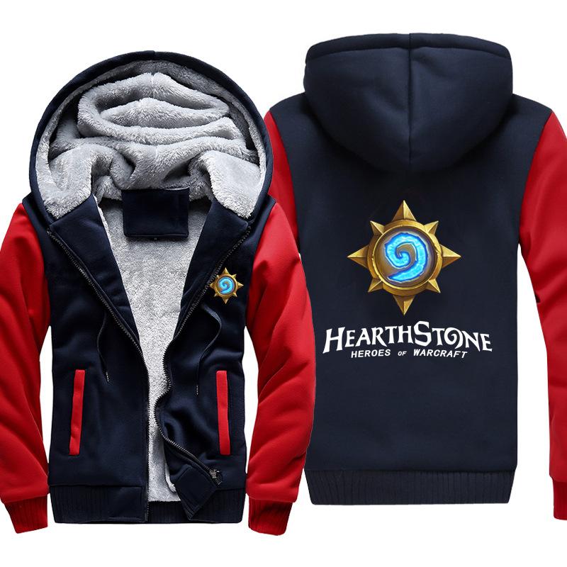 Hearthstone Jackets - Solid Color Hearthstone Game Logo Icon Blue Super Cool Fleece Jacket