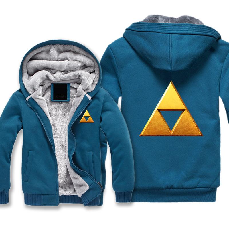 ZELDA Jackets - Solid Color ZELDA Golden Triangle Super Cool Fleece Jacket