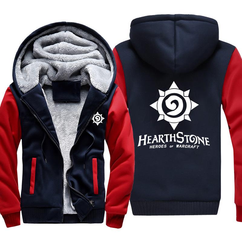 Hearthstone Jackets - Solid Color Hearthstone Game Logo Icon White Super Cool Fleece Jacket