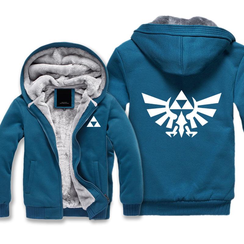 ZELDA Jackets - Solid Color ZELDA Link Logo Super Cool Fleece Jacket