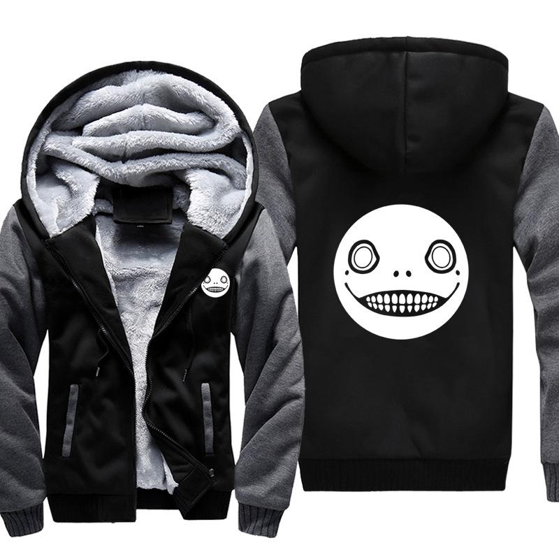 NieR: Automata Jackets - Solid Color NieR: Automata White Smiley Face Super Cool Jacket