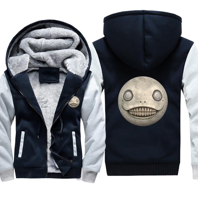 NieR: Automata Jackets - Solid Color NieR: Automata Grey Smiley Face Super Cool Jacket
