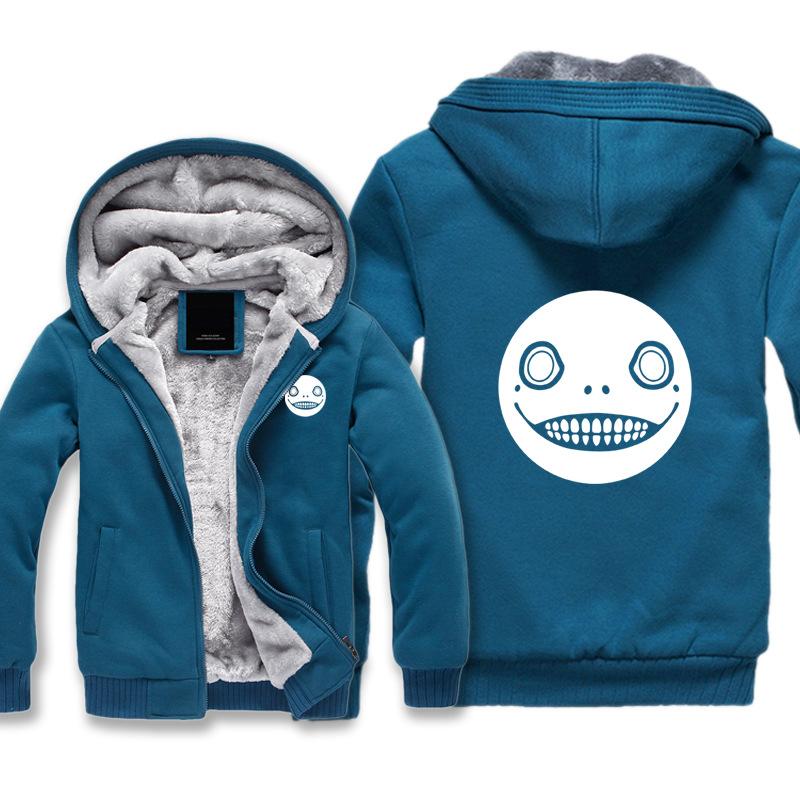 NieR: Automata Jackets - Solid Color NieR: Automata White Smiley Face Super Cool Jacket