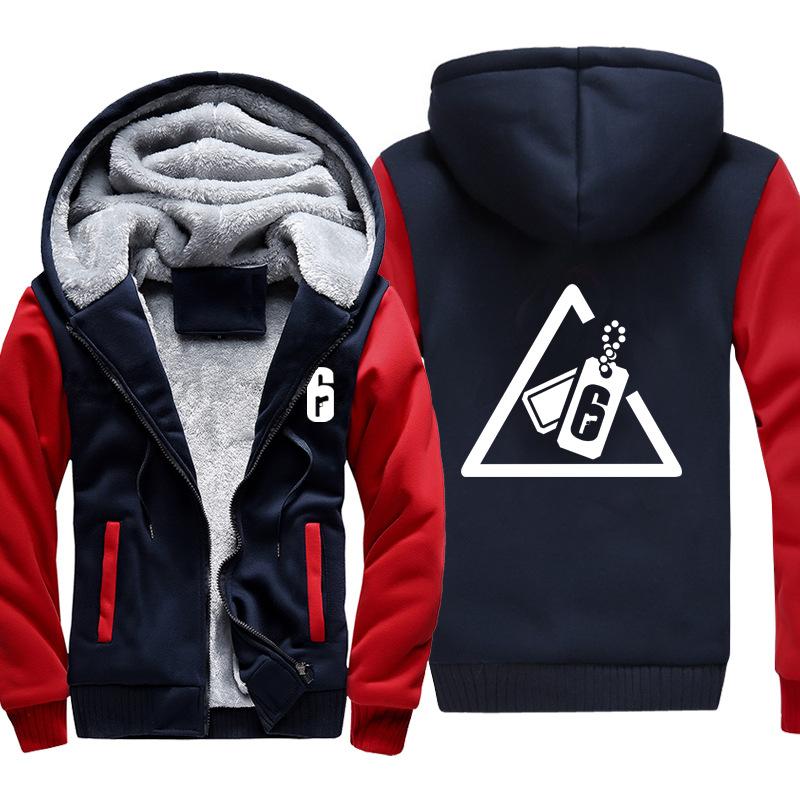 Rainbow Six Jackets - Solid Color Rainbow Six LOGO Icon Super Cool Fleece Jacket