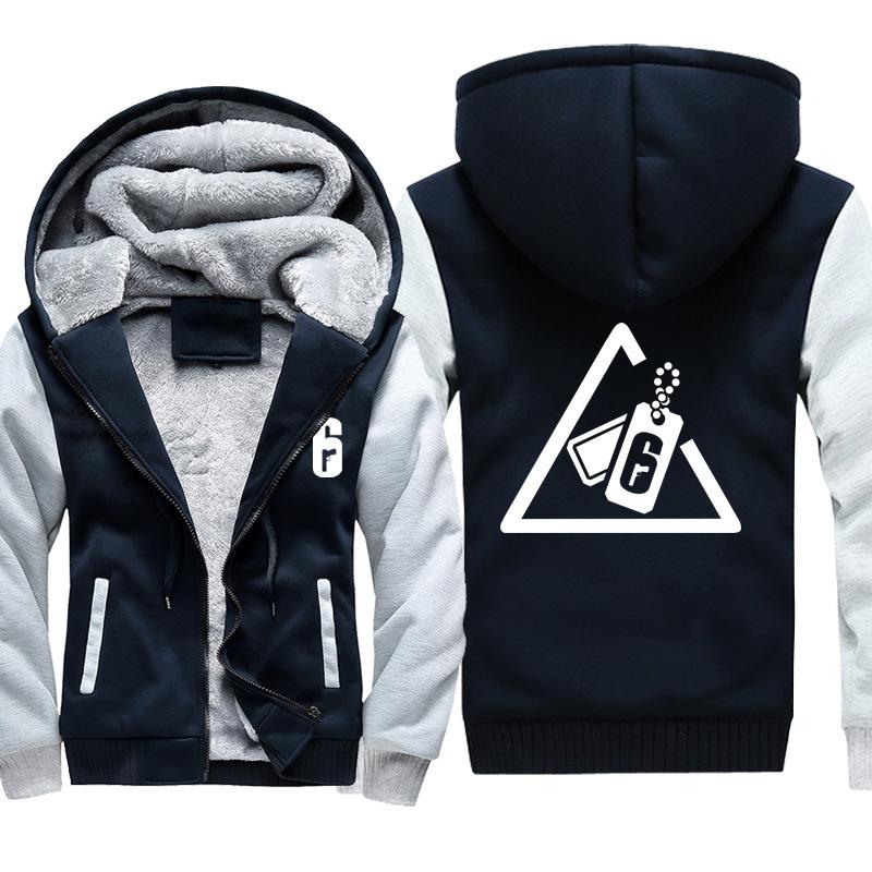 Rainbow Six Jackets - Solid Color Rainbow Six LOGO Icon Super Cool Fleece Jacket