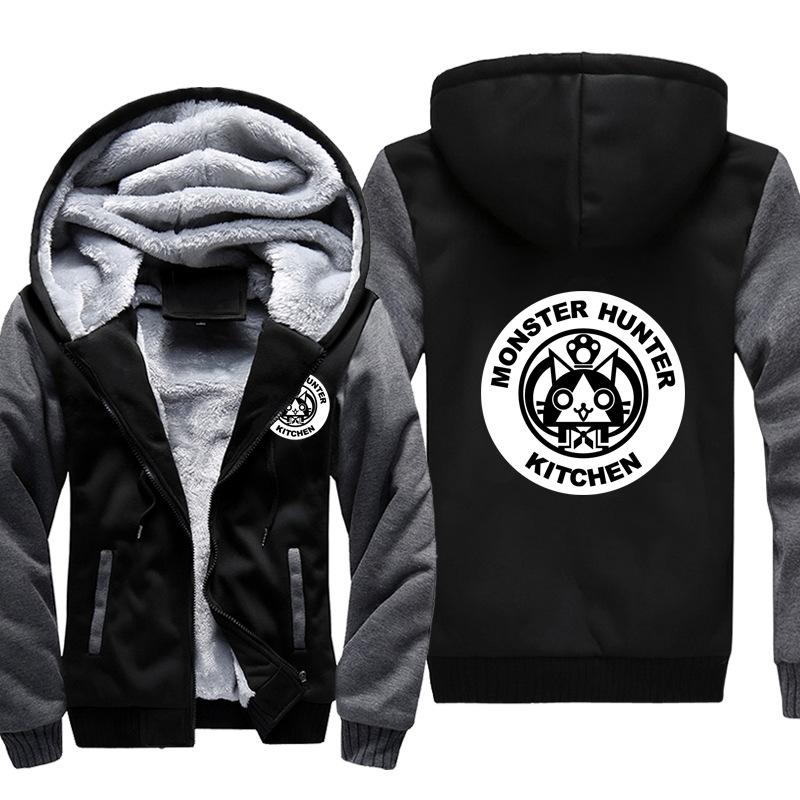 Monster Hunter Jackets - Solid Color Monster Hunter Airou Icon Super Cute Fleece Jacket