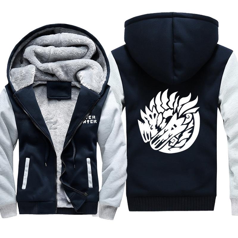 Monster Hunter Jackets - Solid Color Monster Hunter Broken Dragon Icon Super Cool Fleece Jacket
