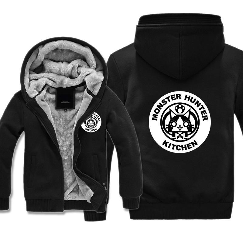 Monster Hunter Jackets - Solid Color Monster Hunter Airou Icon Super Cute Fleece Jacket