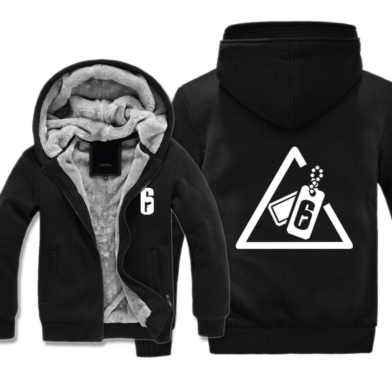 Rainbow Six Jackets - Solid Color Rainbow Six LOGO Icon Super Cool Fleece Jacket