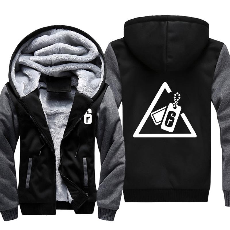 Rainbow Six Jackets - Solid Color Rainbow Six LOGO Icon Super Cool Fleece Jacket