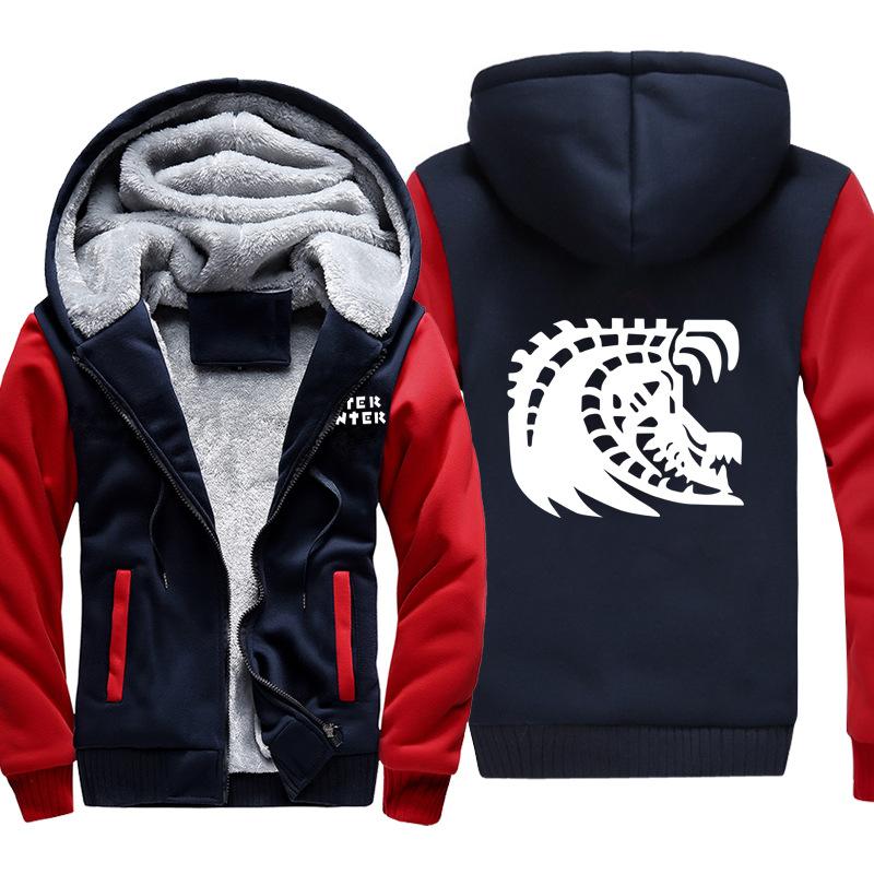 Monster Hunter Jackets - Solid Color Monster Hunter Black Eclipse Dragon Icon Super Cool Fleece Jacket