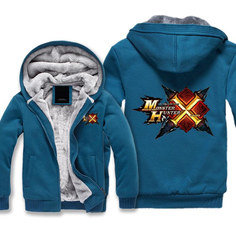 Monster Hunter Jackets - Solid Color Monster Hunter Game X Icon Super Cool Fleece Jacket
