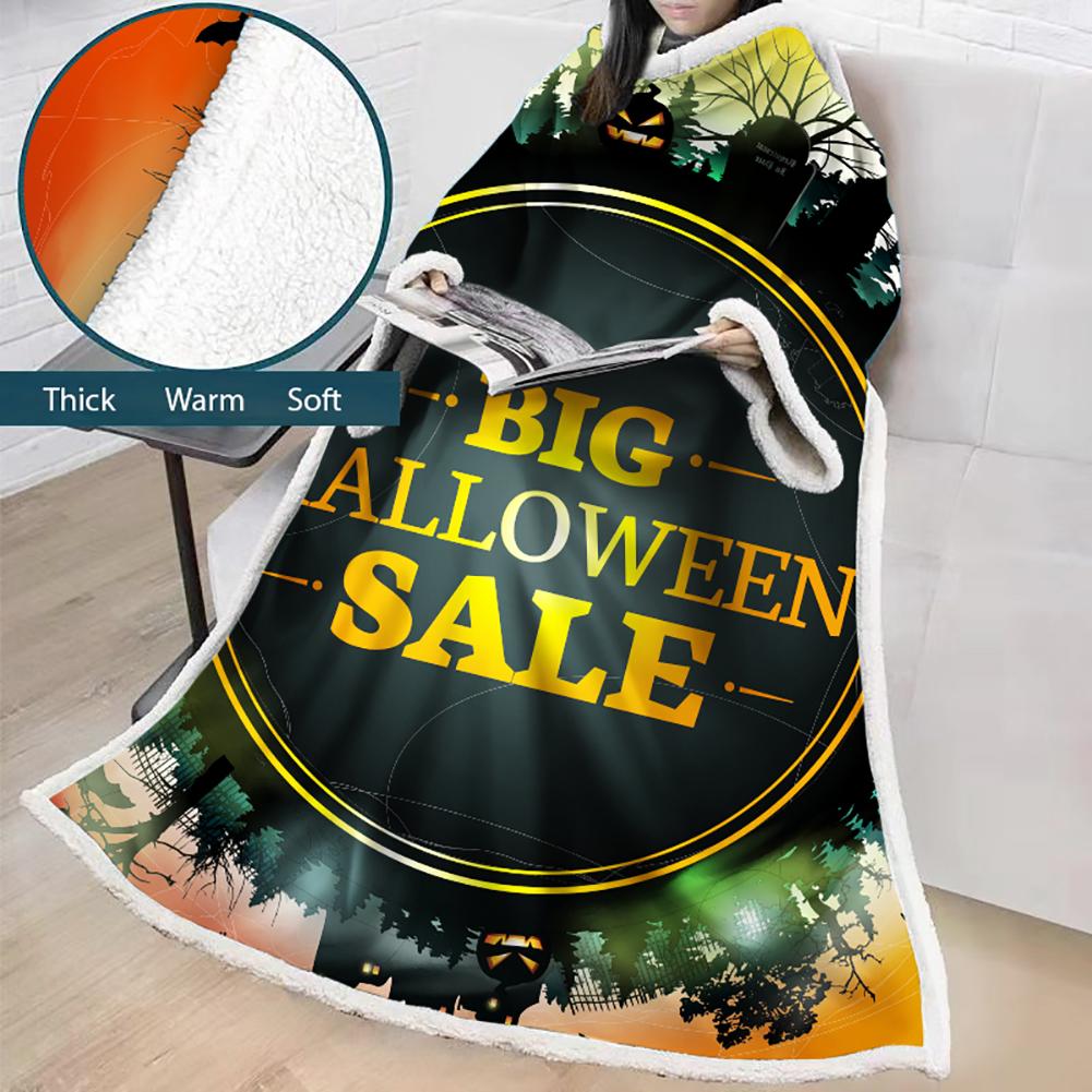 3D Digital Printed Blanket With Sleeves-Blanket Robe Halloween Party