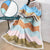 3D Digital Printed Blanket With Sleeves-Geometric Designs Blanket Robe