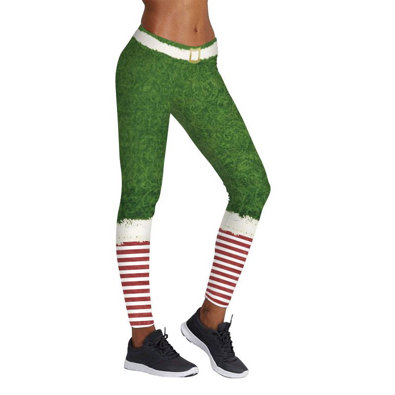 Christmas Leggings - Women 3D Xmas Workout Elastic Skinny Legging