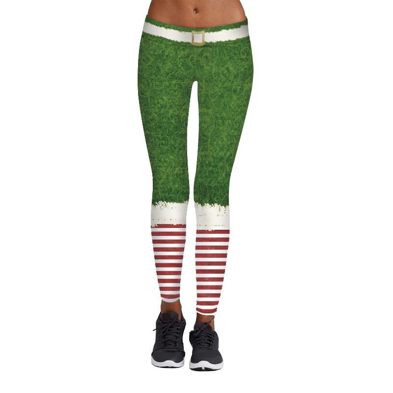 Christmas Leggings - Women 3D Xmas Workout Elastic Skinny Legging