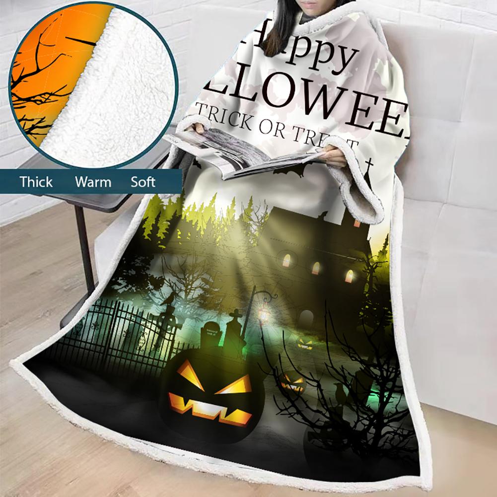 3D Digital Printed Blanket With Sleeves-Blanket Robe Halloween Party