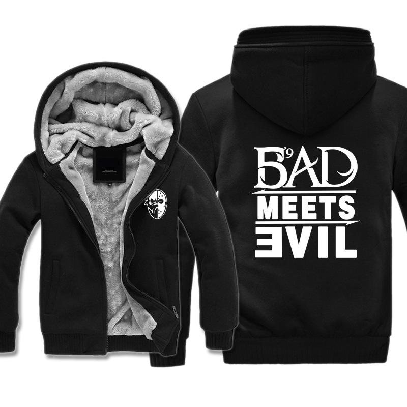 Eminem Jackets - Solid Color Eminem Bad Meets Evil Super Cool Fleece Jacket