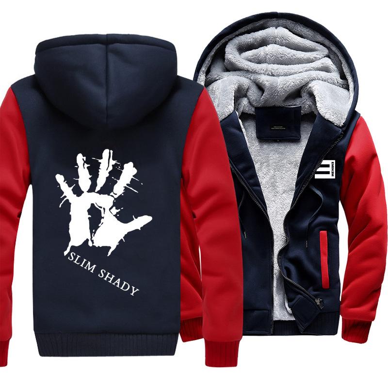 Eminem Jackets - Solid Color Eminem Slim Shady Series Super Cool Fleece Jacket