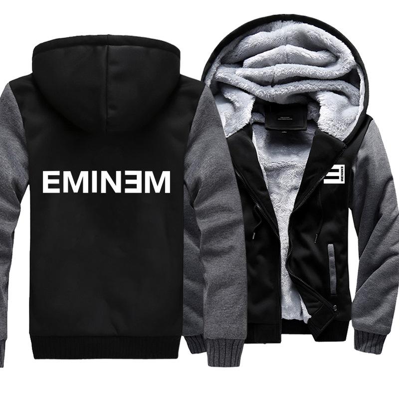 Eminem Jackets - Solid Color Eminem Logo Icon Super Cool Fleece Jacket