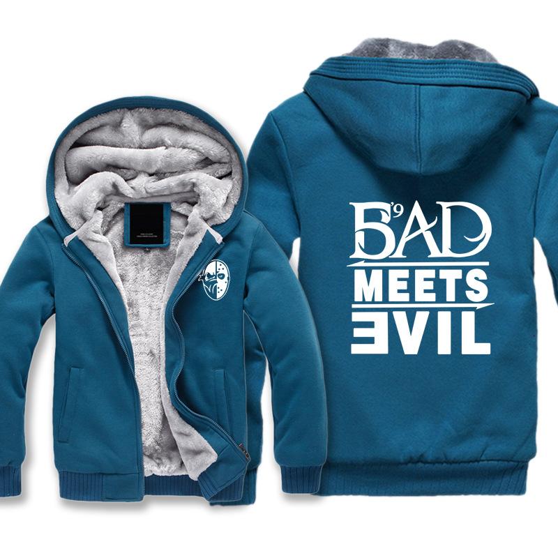 Eminem Jackets - Solid Color Eminem Bad Meets Evil Super Cool Fleece Jacket