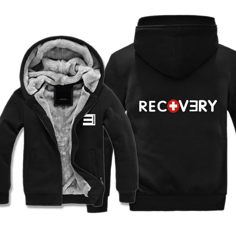 Eminem Jackets - Solid Color Eminem Recovery Super Cool Fleece Jacket