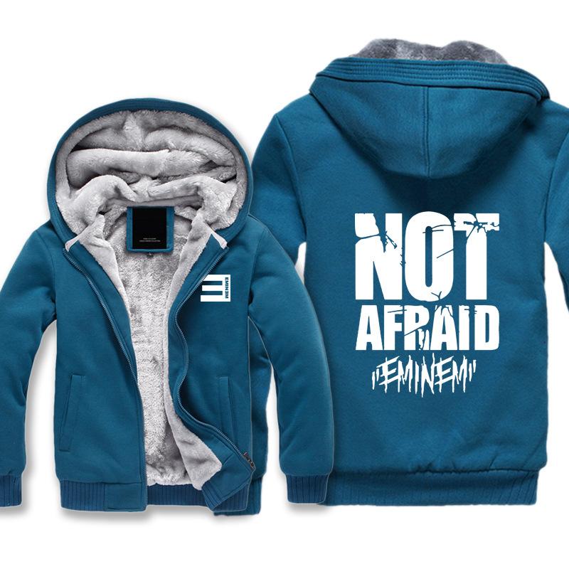 Eminem Jackets - Solid Color Eminem Not Afraid Logo Icon Super Cool Fleece Jacket