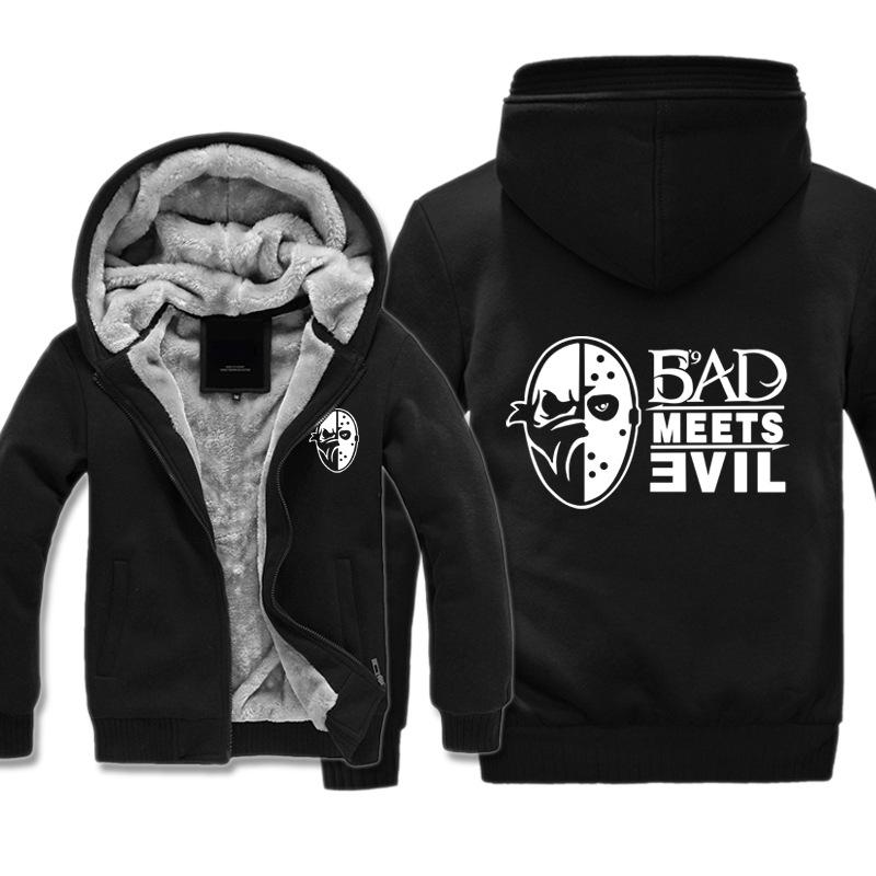 Eminem Jackets - Solid Color Eminem Bad Meets Evil Series Icon Super Cool Fleece Jacket