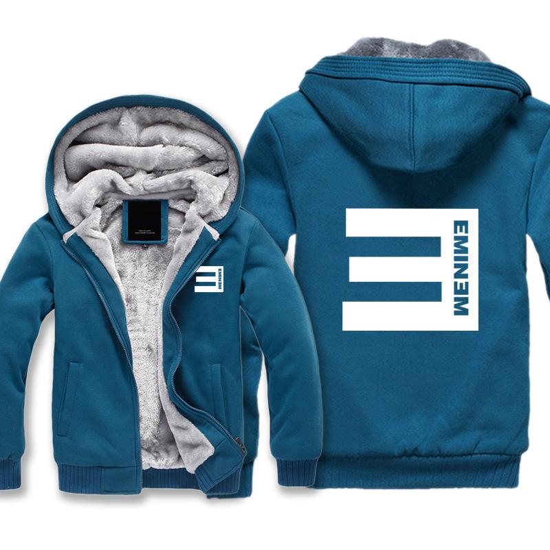 Eminem Jackets - Solid Color Eminem White Logo Icon Super Cool Fleece Jacket