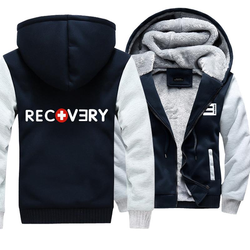 Eminem Jackets - Solid Color Eminem Recovery Super Cool Fleece Jacket