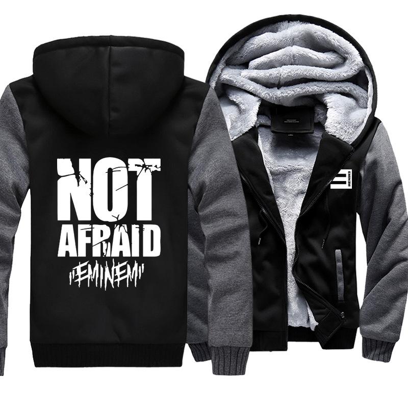 Eminem Jackets - Solid Color Eminem Not Afraid Logo Icon Super Cool Fleece Jacket