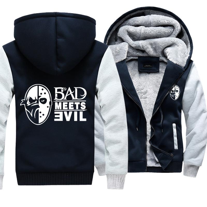 Eminem Jackets - Solid Color Eminem Bad Meets Evil Series Icon Super Cool Fleece Jacket