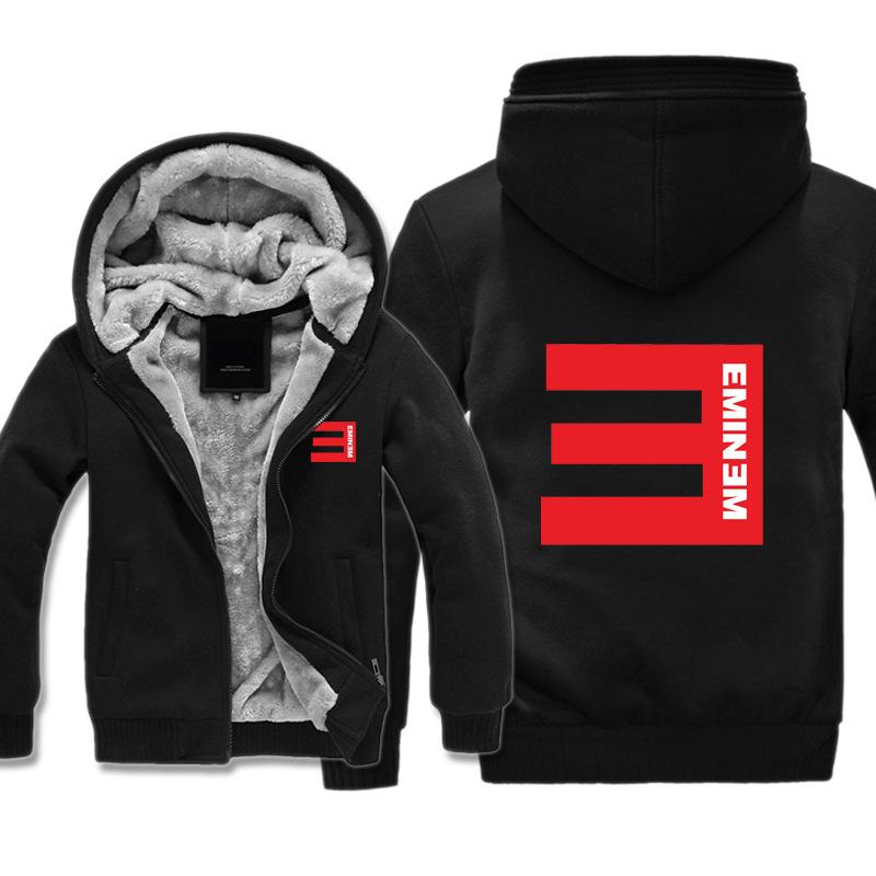 Eminem Jackets - Solid Color Eminem Red Logo Icon Super Cool Fleece Jacket