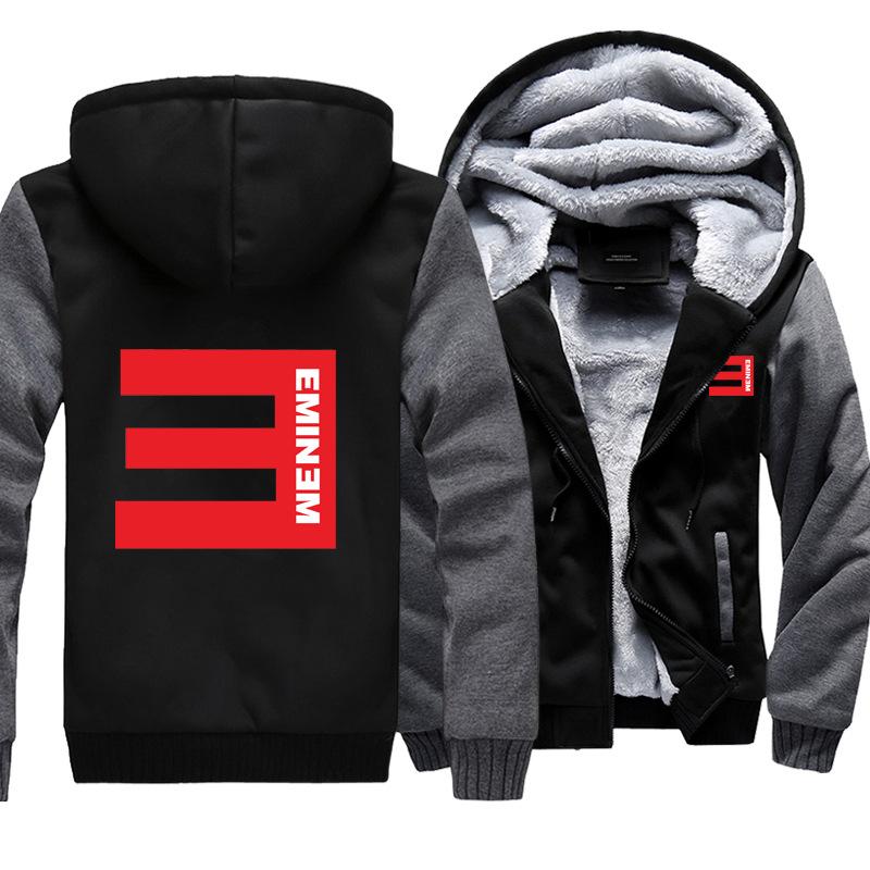 Eminem Jackets - Solid Color Eminem Red Logo Icon Super Cool Fleece Jacket