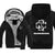 Rammstein  Jackets - Solid Color Rammstein White Sign Fleece Jacket