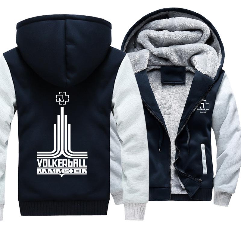 Rammstein  Jackets - Solid Color Rammstein Volkerball Series Icon Super Cool Fleece Jacket