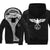 Rammstein  Jackets - Solid Color Rammstein Series Silver Hawk Super Cool Fleece Jacket